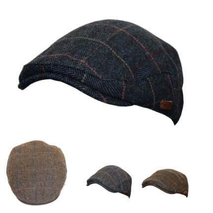 Mens Flat Cap UK, Flat Caps for Men UK, Men's Flat Caps with Simple Design, Adjustable Newsboy Caps for Men, Grandad Hat