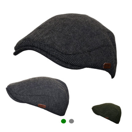Flat Newsboy Duckbill Ivy Gatsby Herringbone Tweed Hunting Caps, Flat Caps for Men Cotton Newsboy Cap Beret Cabbie Driving Irish Gatsby Hat Adjustable