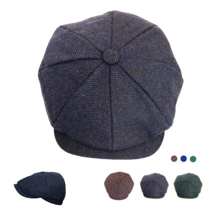 Flat Cap for Men, Cap for Men Women Winter Autumn, Peaky Herringbone Baker Men Newsboy Caps for Sports Fishing Golf, Adjustable Tweed Irish Cabbie Gatsby Cap