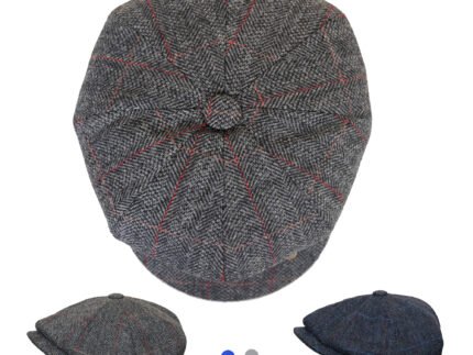 Newsboy Cap Retro Baker Boy  Men's Brown Grey Classic Baker Boy Style 8-Panel Tommy Baker Cap