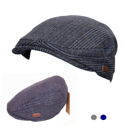 Abraham Moon Tweed Alfred Flat Cap Wool Cotton Adjustable Cotton Polyester