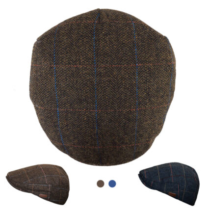 Wool Cotton Adjustable Cotton Polyester Premium  Lining Designed with a smooth Satin Lining Flat Hat