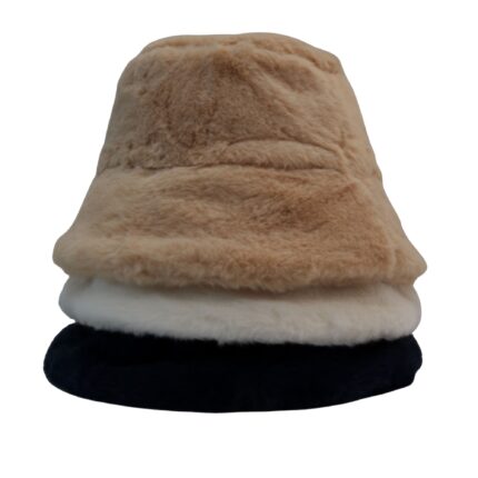 Winter Basket Stye Bucket Hat Winter Bucket Hat, Unisex Warm Fleece Lined Bucket