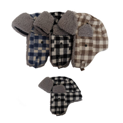Check Box Styles Water Proof Comhats Winter Wool Blend rapper Hat for Men Ladies Warm Hats with Thick Soft Faux Fur Earflap Fleece Lined Hats for UK Cold Weather | Super Warm
