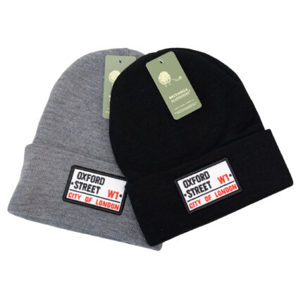 Unisex’s Oxford Street Text Front winter Cap Unisex Beanie Skull Cap Long Baggy Hip-Hop Winter Summer Hat