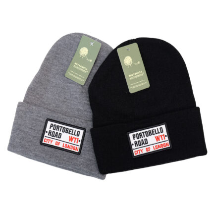 Unisex’s Portobello Road Text Front winter Cap Unisex Beanie Skull Cap Long Baggy Hip-Hop Winter Summer Hat
