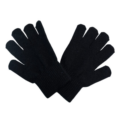 Plain  Black Unisex's Winter Gloves - Men's Women Fleece Lined, Soft, Warm Thermal, Daily Driving, Running,  Daily work, Cycling Gloves