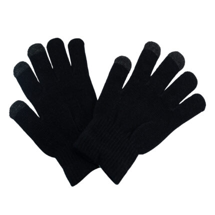 Plain Black  Color Unisex Touch Screen Comfort Winter Gloves - Men's Women Fleece Lined, Soft, Warm Thermal, Daily Driving, Running,  Daily work, Cycling Gloves