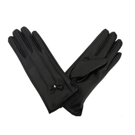 Flower Tiles Women Winter Gloves -Leather Style, Soft, Warm Thermal, Water Proof Winter Warm Thick Fluffy inside Gloves - Daily Driving, Running, Cycling Gloves