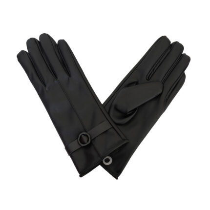 Women Winter Gloves -Round Strap Leather Style, Soft, Warm Thermal, Water Proof Winter Warm Thick Fluffy inside Gloves - Daily Driving, Running, Cycling Gloves