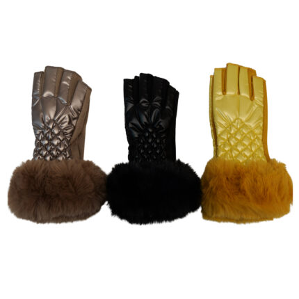 Winter Fingerless Gloves - Stylish Waterproof Woo Design 3  Color Touch Screen Fingerless , Soft, Warm Thermal, Water Proof  Top Winter Warm Thick Fluffy inside Gloves - Daily Driving, Running, Cycling Gloves