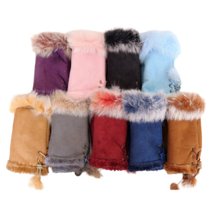 Winter Fingerless Gloves -Computer Gloves 9 Colors Touch Screen Fingerless , Soft, Warm Thermal, Water Proof  Top Winter Warm Thick Fluffy inside Gloves - Daily Driving, Running, Cycling Gloves