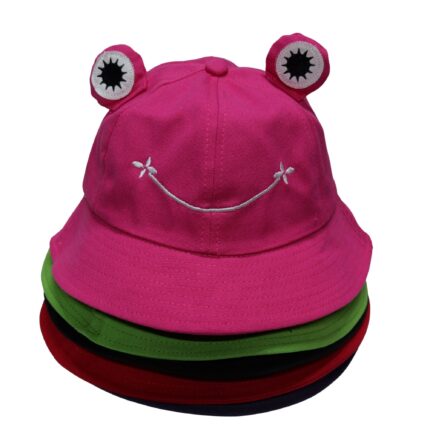 Bucket Hat, Frog Outdoor Sun Hat Flat Top Cap for Fishing Hiking Beach Sports