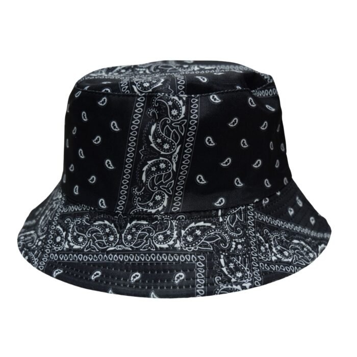 Black Shirt Mix Styles Bucket Hat, Wide Brim Full Outdoor Sun Hat Flat Top Cap for Fishing Hiking Beach