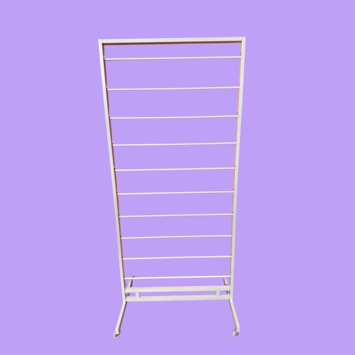Metal Scarf, Shawl Display Stand Floor Standing with Wheel Display Rack, Belt Shawl Hijab Organizer for Boutique Display, Commercial Display Shop