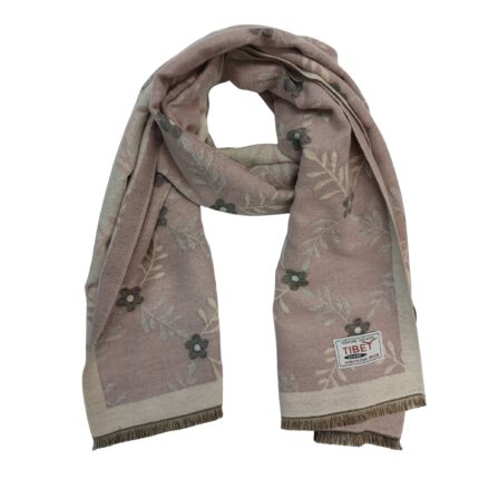 Tibet Scarves Yak Wool Softy Flower Design Women Scarf  Soft, Lightweight Wrap Scarf and Women , Warm Scarf for Women , Adult Girls
