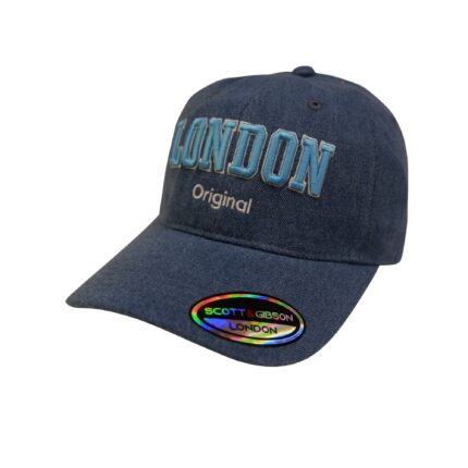 Union Jack Embroidery with London Original Jeans Cotton- London Baseball Cap for Men Women Solid colors